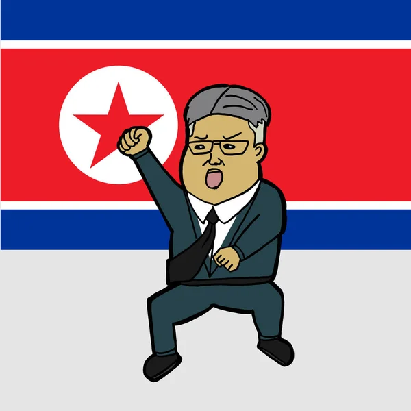 Kim Jong Nordkoreas Ledare Maj 2018 — Stock vektor