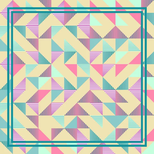 Triángulo Abstracto Geométrico Colorido Punzante Pastel Patrón Fondo Bueno Para — Vector de stock