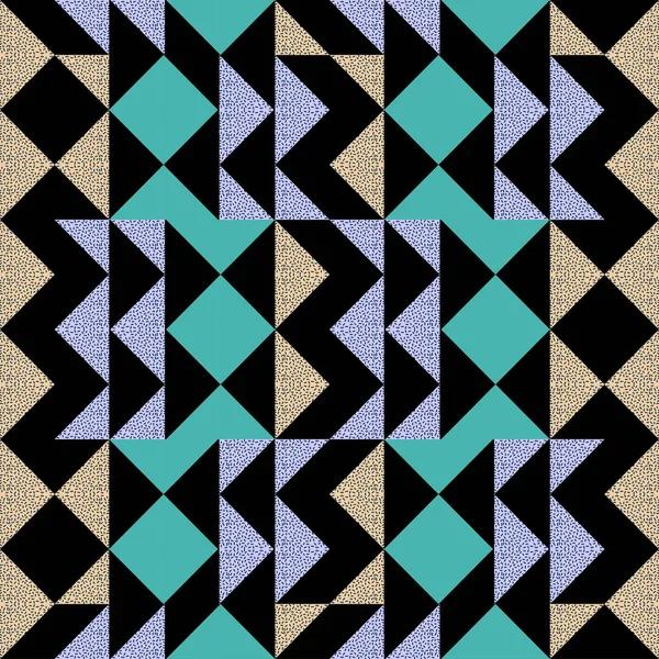 Inconsútil Patrón Abstracto Moda Triángulo Memphis Buen Diseño Para Bufanda — Vector de stock