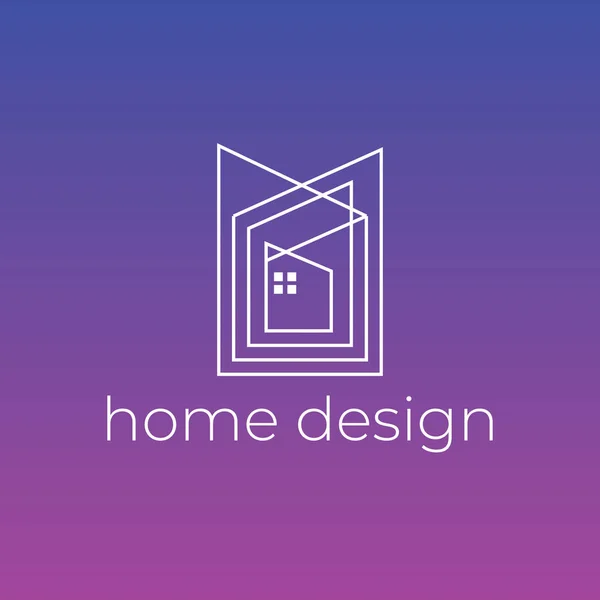 Logo Decorativo Creativo Casa Buono Architetto Branding Agenzia Immobiliare — Vettoriale Stock