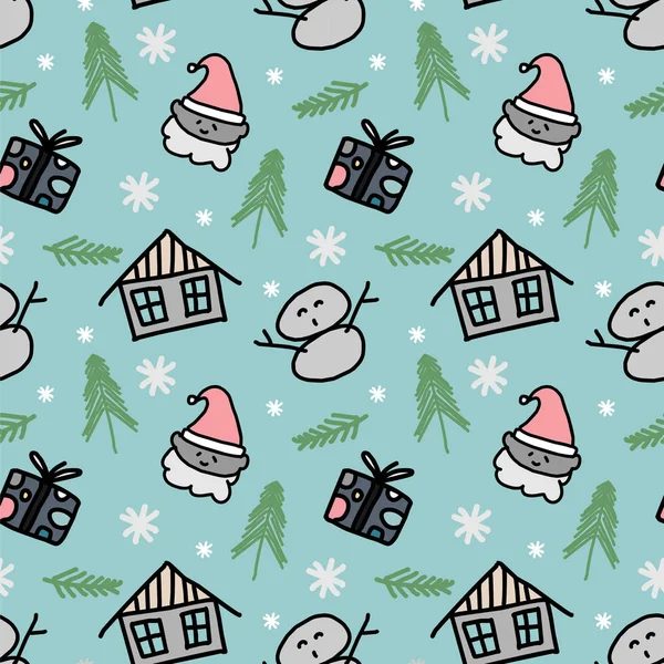 Dekorative Winter Nahtlose Muster Für Weihnachtsmode Vektor Illustration Für Kindermode Vektorgrafiken