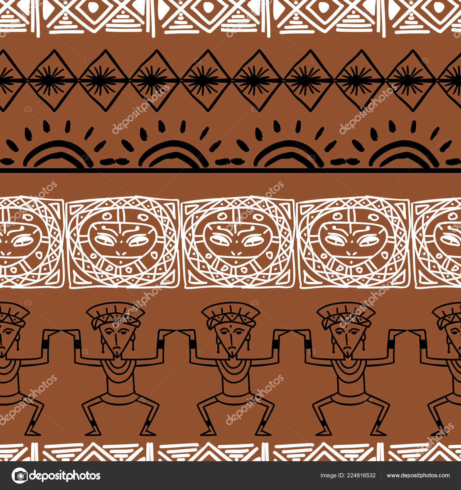 aztec print drawing