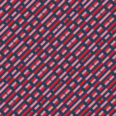 Kız gibi geometrik soyut seamless modeli kadınsı renkler ve benzersiz alışılmadık şekli ile. Vektör çizim için kaydırma, moda ve tekstil baskı.