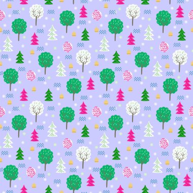 Şirin elle çizilmiş Noel çiçek seamless modeli. Vektör çizim yazdırma Tekstil ve moda paketleme için.