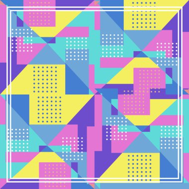 Vektör geometrik desen soyut renkli şekil arka plan ile. Yastık, hijab, eşarp ve tekstil baskı için iyi.