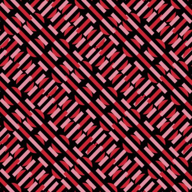 Kız gibi geometrik soyut seamless modeli kadınsı renkler ve benzersiz alışılmadık şekli ile. Vektör çizim için kaydırma, moda ve tekstil baskı.