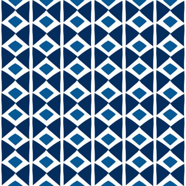 Vektör kabile desen el ile mavi renklerde Afrika etnik tarzı çizilmiş. Tekstil moda kaydırma için iyi ve yazdırma.