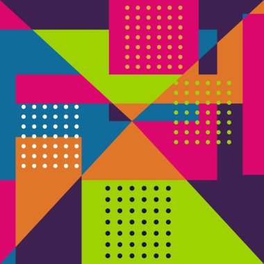 Geometrik renkli soyut memphis minimalist. Çok renkli vektör desen 90s stili. Yastık, hijab, eşarp ve tekstil baskı için iyi.