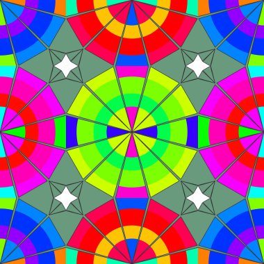 Renkli mandalalar oryantal dekoratif desen arka plan duvar kağıdı. Vektör çizim yazdırma Tekstil ve moda paketleri için.