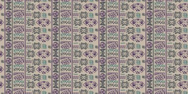 Kabile tasarlamak vektör sorunsuz Mısır sembolü antik stili ile. Moda tekstil baskı ve sarma için Vintage resimde arka plan.