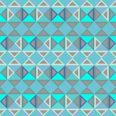 Mavi geometrik soyut seamless modeli trendy. Vektör çizim yazdırma Tekstil ve moda paketleme için.