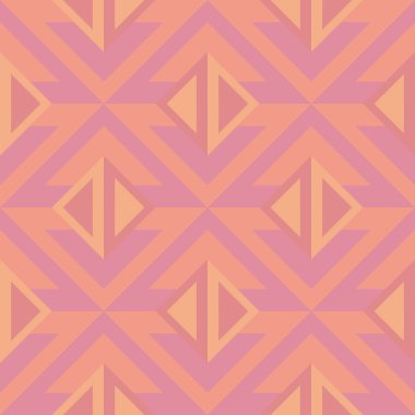 Kız gibi geometrik soyut Dikişsiz desen çok renkli arka plan ile pembe renk. Vektör çizim yazdırma Tekstil ve moda paketleme için.