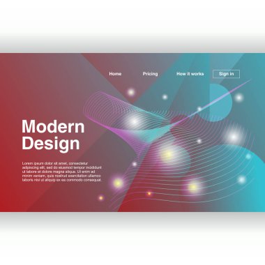 Modern soyut geometrik tasarım açılış sayfası arka plan şablonu. Eps10 vektör çizim.