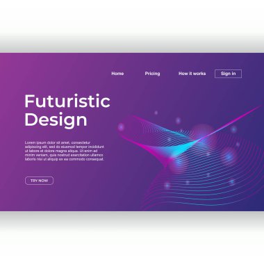 Soyut fütüristik tasarım. Açılış sayfası arka plan şablonu. Eps10 vektör çizim.