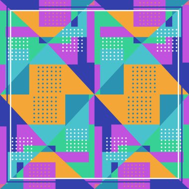 Trendy memphis tasarlamak vektör. Yastık, hijab, eşarp ve tekstil baskı için iyi.