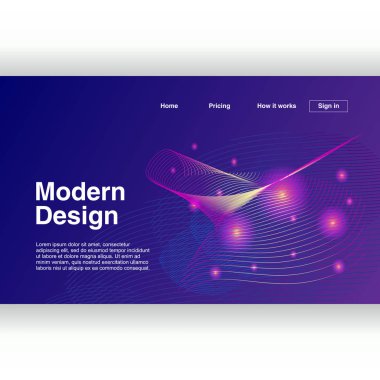 Sayfa arka plan şablonu iniş için son moda modern soyut geometrik tasarım. Eps10 vektör çizim.