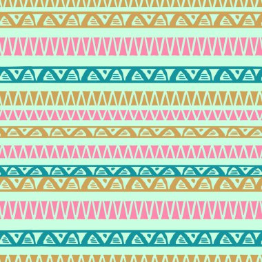 kabile renkli el çizilmiş desen