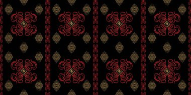 El ile kabile zarif desen etnik sembolü Altın stil renkleri çizilmiş. Vektör çizim yazdırma Tekstil ve moda paketleme için.