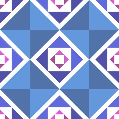 Sanat dekorasyon sorunsuz elmas soyut desen renkli İskandinav temalı. Renkli vektör çizim moda arka plan için hazır için yazdırma.