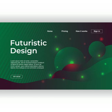 Açılış sayfası arka plan çok renkli geometrik ile fütüristik tasarım. Vektör çizim eps 10.