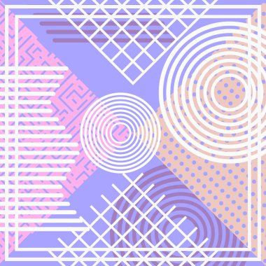 Pastel renkli geometrik soyut model arka plan vektör. Tesettür eşarp baskı için hazır için iyi.