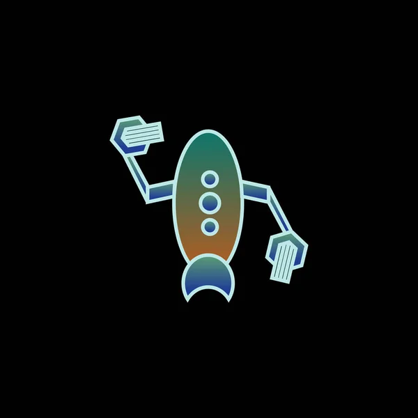 Rocket Książka Logo Wektor Modnych Ikona Gradientu — Wektor stockowy