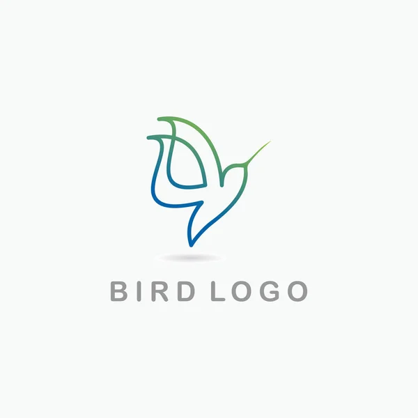 Pájaro Logo Vector Plantilla Creativa — Vector de stock