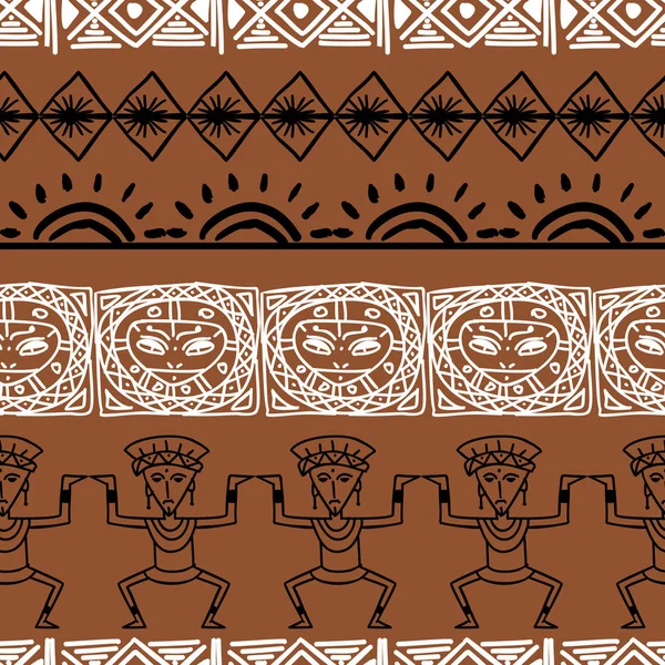 Племенной Вектор Ацтеков Ручной Рисунок Древнего Символа Майя Коренная Историческая — стоковый вектор