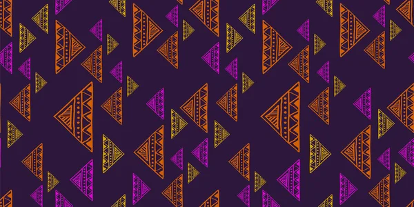 El üçgen soyut çizim desen çekilmiş. Kesintisiz renkli arka plan. Vektör çizim yazdırma Tekstil ve moda paketleme için.