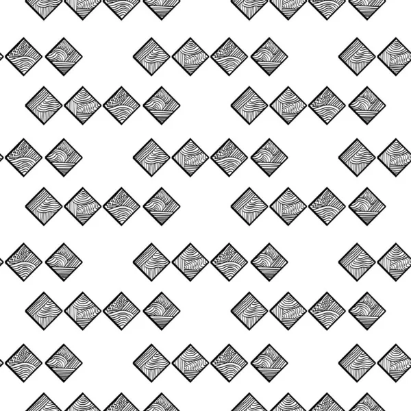 Naadloze Hand Getekend Patroon Met Geometrische Driehoek Abstract Kleurrijke Vintage — Stockvector