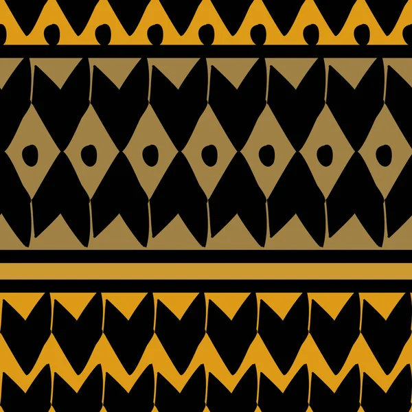 Vector Patrón Africano Con Dibujo Étnico Tribal Dibujado Mano Ilustración — Vector de stock