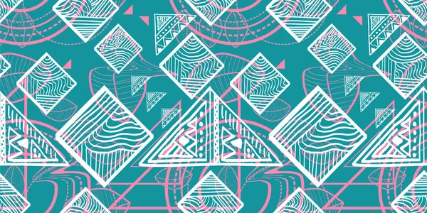 Kabile tasarlamak vektör. Sorunsuz etnik çizgiler vektör çizim ile el yapımı.