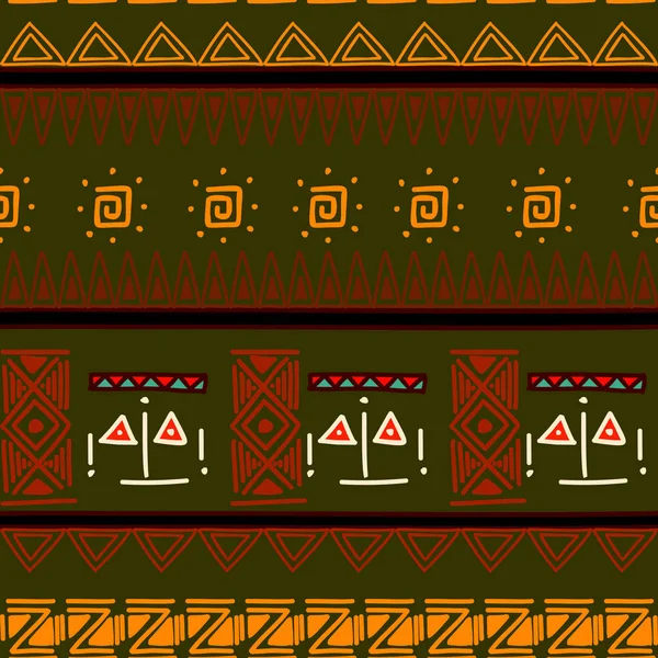 Wzór Geometryczny Ikat Plemiennych Tekstura Wektor Bezszwowe Pasiasty Motyw Aztec — Wektor stockowy