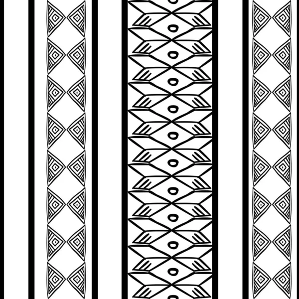 Tribal Pattern Texture Hand Drawn African Aztec Maya Creative Drawing — Stock Vector