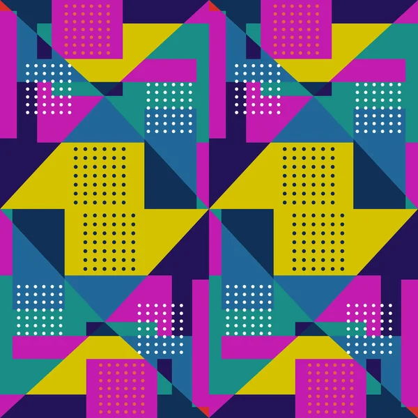 Renkli memphis geometrik desen vektör. Yastık, hijab, eşarp ve tekstil baskı için iyi.