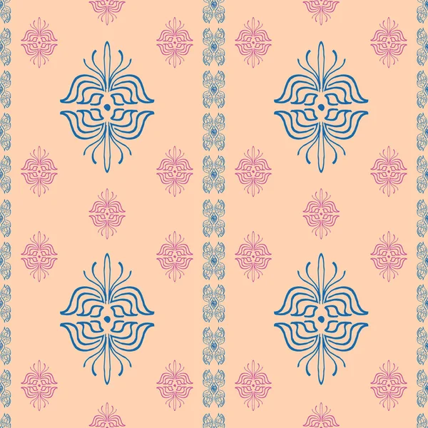 Bohem kabile seamless modeli. Vektör çizim popüler kadın moda tekstil baskı ve kaydırma.