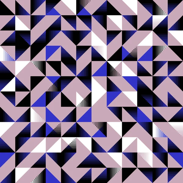 Segitiga Pola Abstrak Mulus Dengan Memphis Latar Geometris Ilustrasi Vektor - Stok Vektor