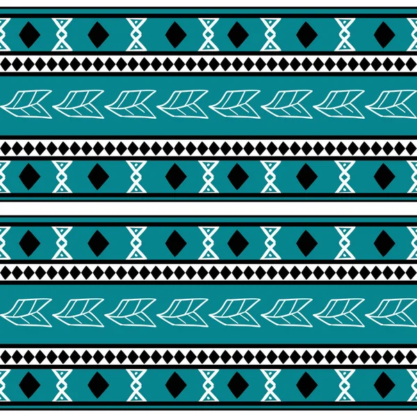 Modèle Tribal Vectoriel Avec Symbole Aztèque Dessiné Main Style Dessin — Image vectorielle