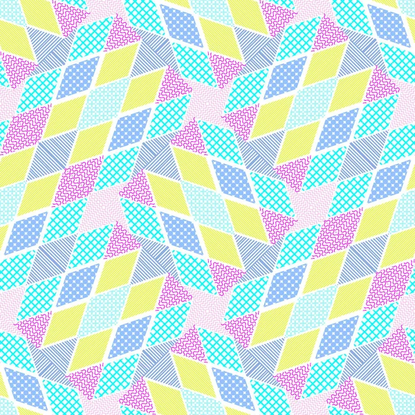 Memphis Geometrische Abstracte Patroon Naadloze Trendy Populaire Driehoek Kleurrijke 60S — Stockvector