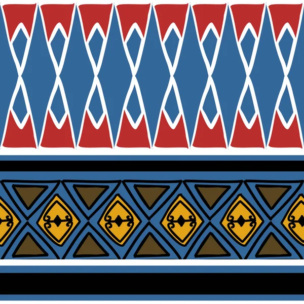 Vecteur Motif Africain Avec Dessin Ethnique Tribal Dessiné Main Illustration — Image vectorielle