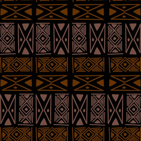 Padrão Geométrico Ikat Com Textura Vetorial Fundo Tribal Motivo Listrado — Vetor de Stock