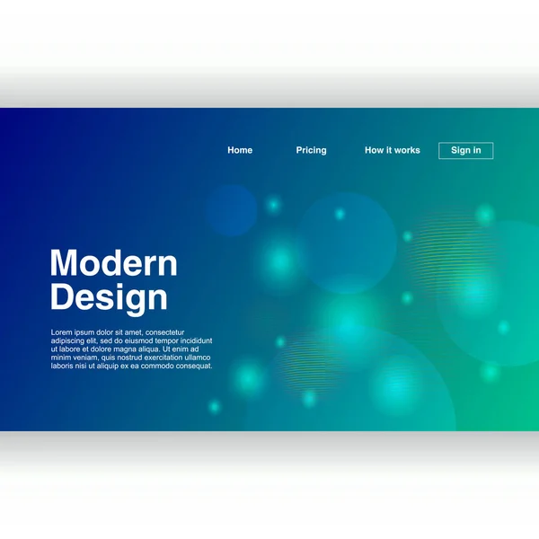 Abstract Background Landing Page Modern Design Minimalist Gradient Colors Vector — Stock Vector