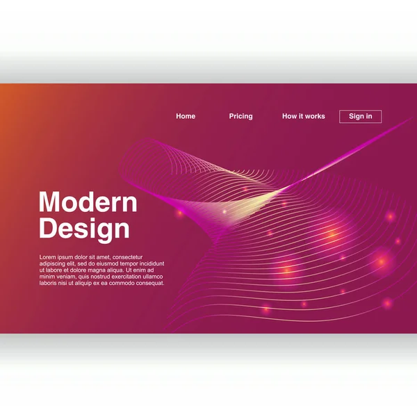 Abstraktes Geometrisches Modernes Design Landing Page Hintergrundvorlage Eps10 Vektorabbildung — Stockvektor