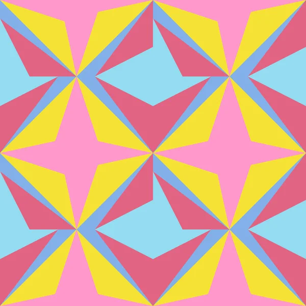 Memphis Geometrische Abstracte Patroon Naadloze Trendy Populaire Driehoek Kleurrijke 60S — Stockvector