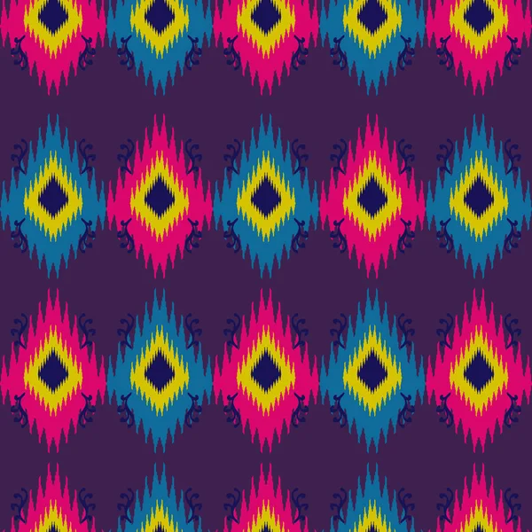 Renkli kabile motif desen ikat elmas tarzı ile. . Vektör çizim yazdırma Tekstil ve moda paketleme için.