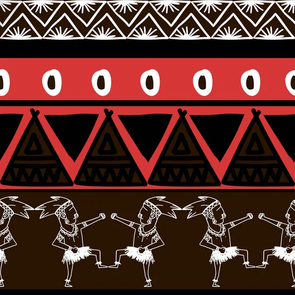 Vecteur Modèle Tribal Aztèque Ancien Symbole Maya Dessiné Main Illustration — Image vectorielle