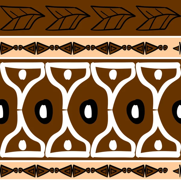 Patrón Tribal Vectorial Con Dibujo Étnico Símbolo Bohemio Bueno Para — Vector de stock