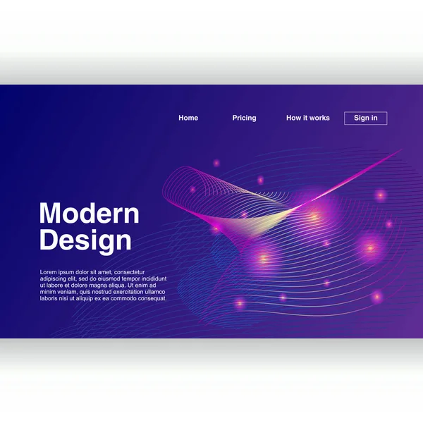 Sayfa arka plan şablonu iniş için son moda modern soyut geometrik tasarım. Eps10 vektör çizim.