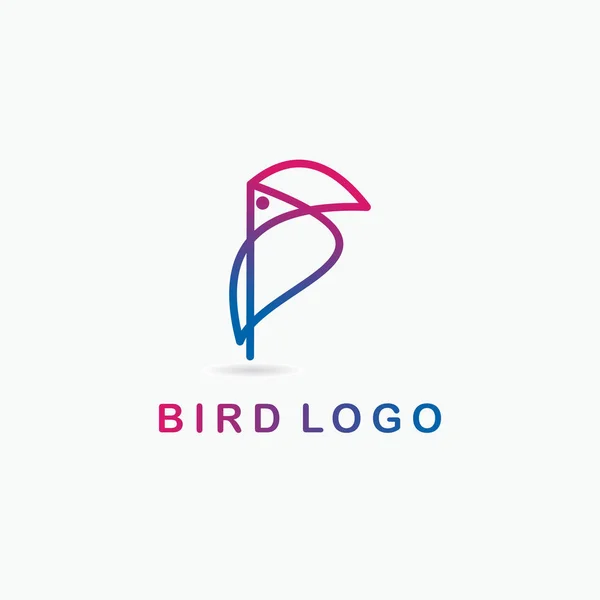 Fågel Logotypen Påfågel Mall — Stock vektor
