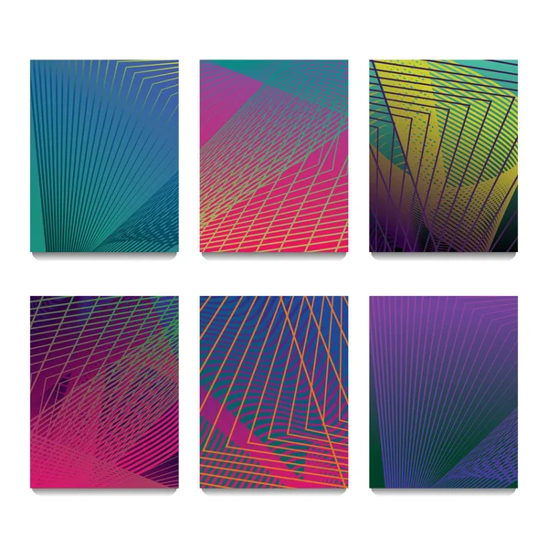 Minimales Cover Design Farbenfrohe Halbtonverläufe Zukünftige Geometrische Muster Eps10 Vektor — Stockvektor